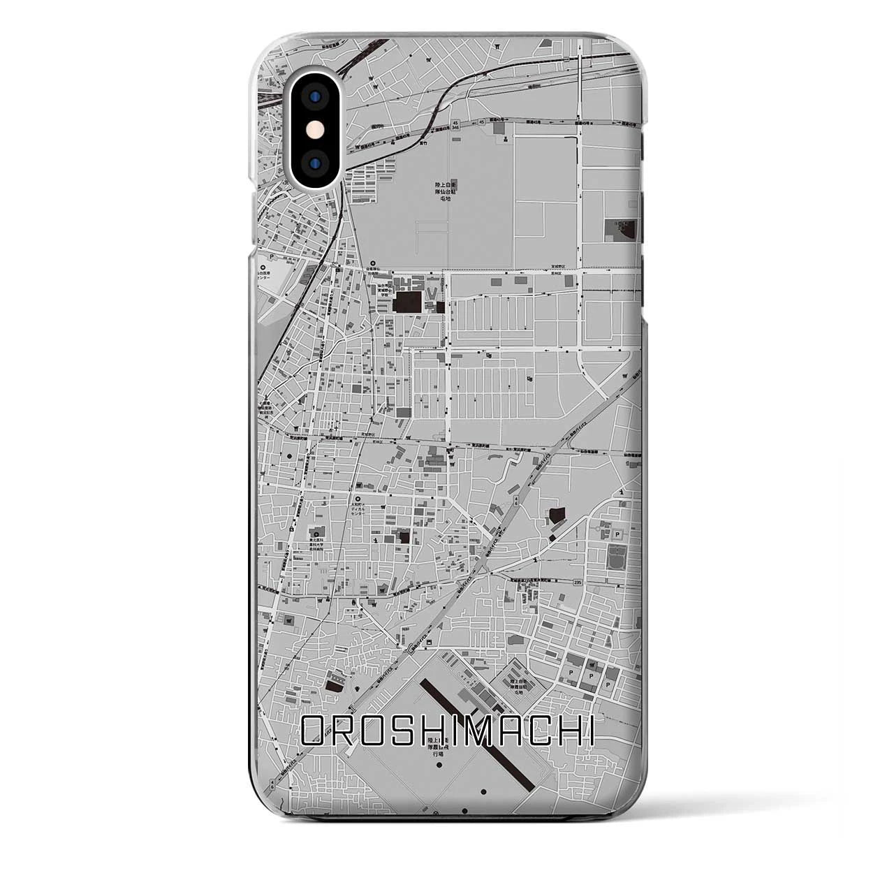 【卸町(宮城県)】地図柄iPhoneケース(クリアタイプ)