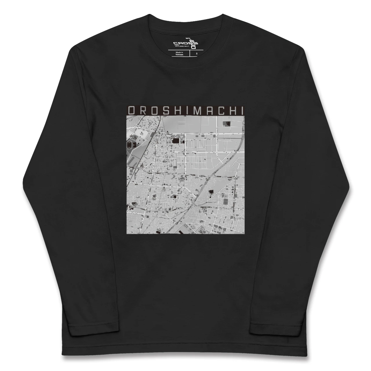 【卸町(宮城県)】地図柄ロングスリーブTシャツ