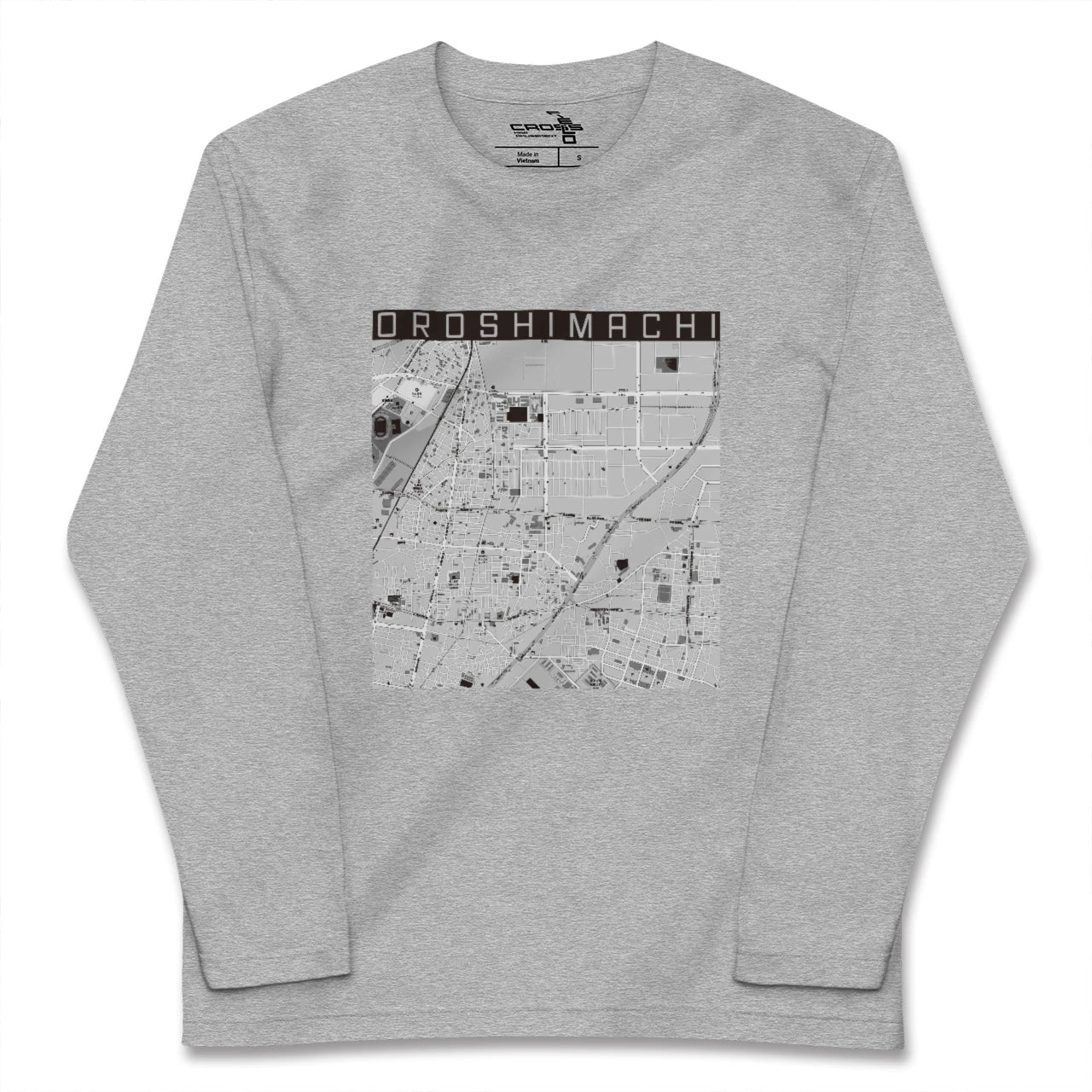 【卸町(宮城県)】地図柄ロングスリーブTシャツ