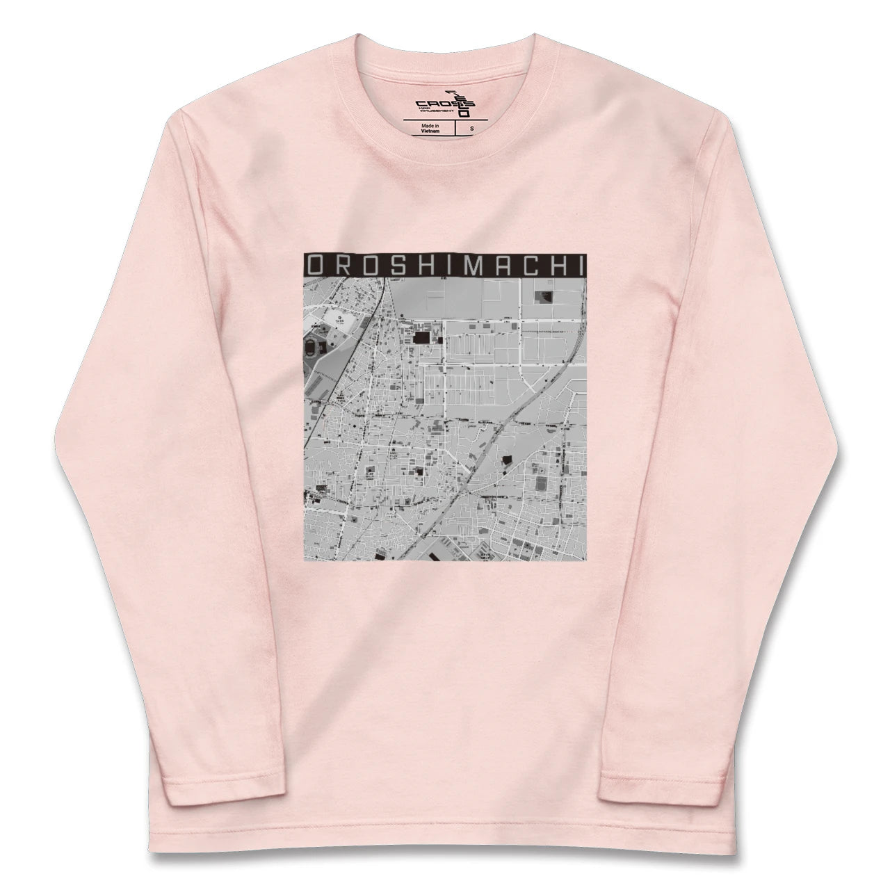 【卸町(宮城県)】地図柄ロングスリーブTシャツ