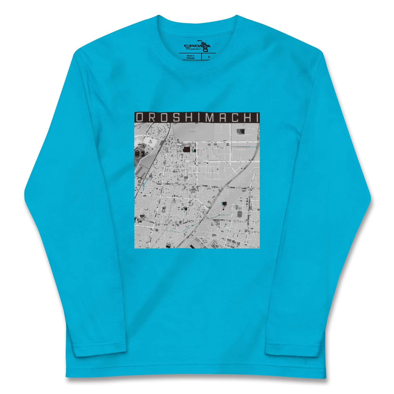 【卸町(宮城県)】地図柄ロングスリーブTシャツ