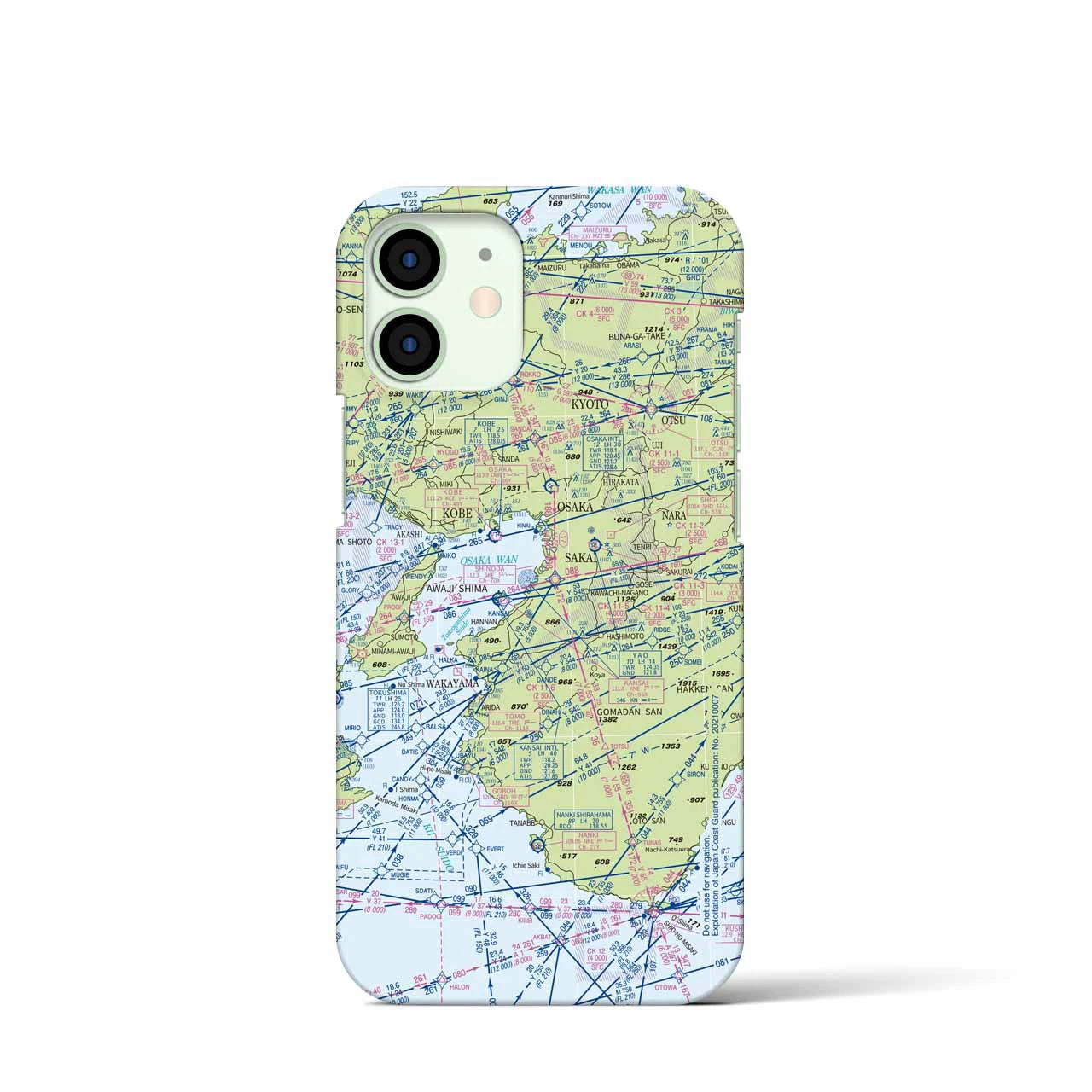 【大阪航空図(大阪府)】航空図iPhoneケース(バックカバータイプ)