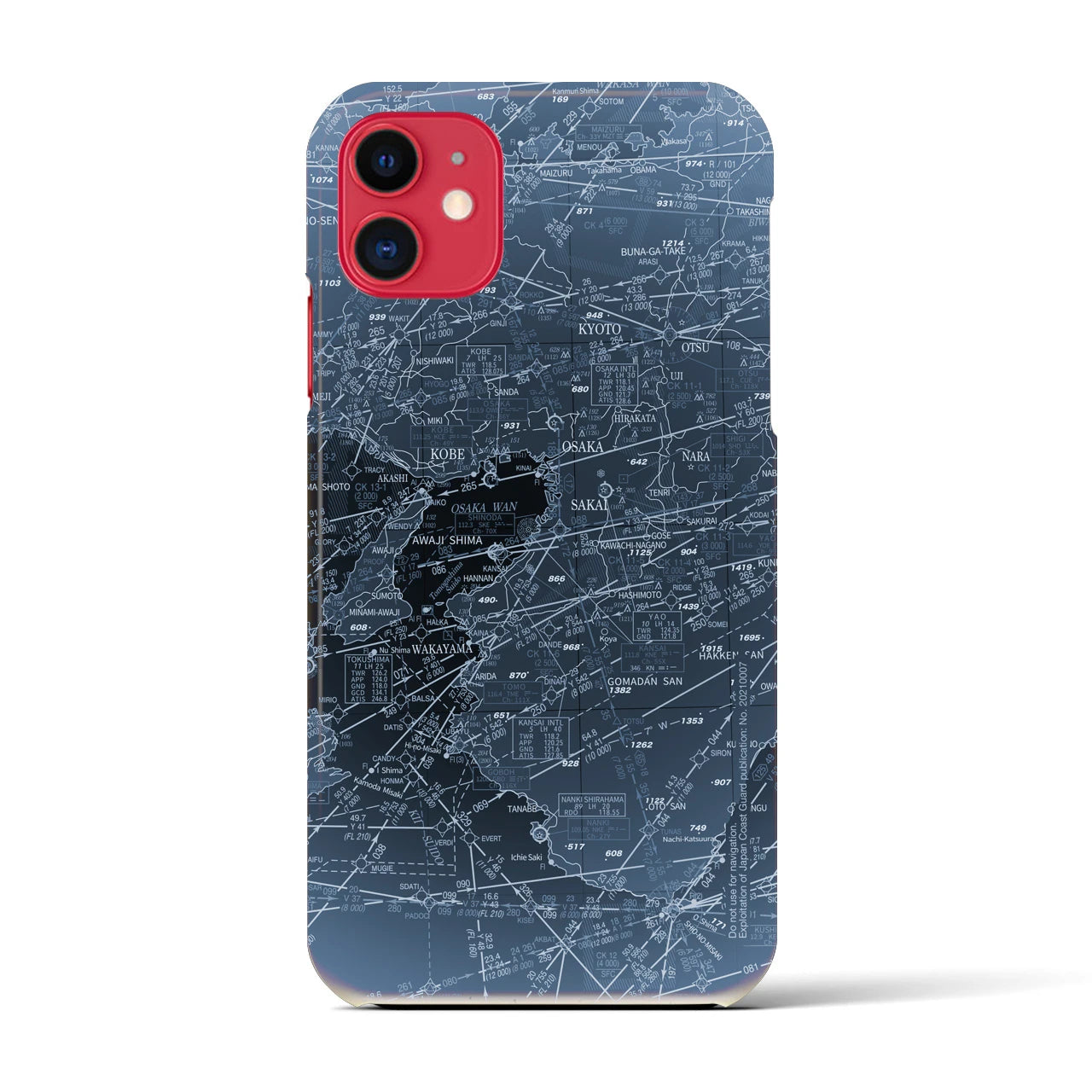 【大阪航空図(大阪府)】航空図iPhoneケース(バックカバータイプ)