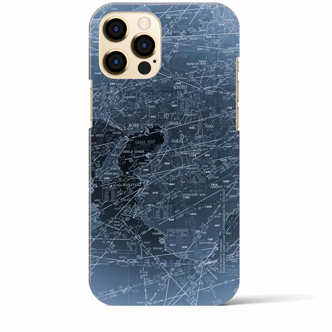 【大阪航空図(大阪府)】航空図iPhoneケース(バックカバータイプ)