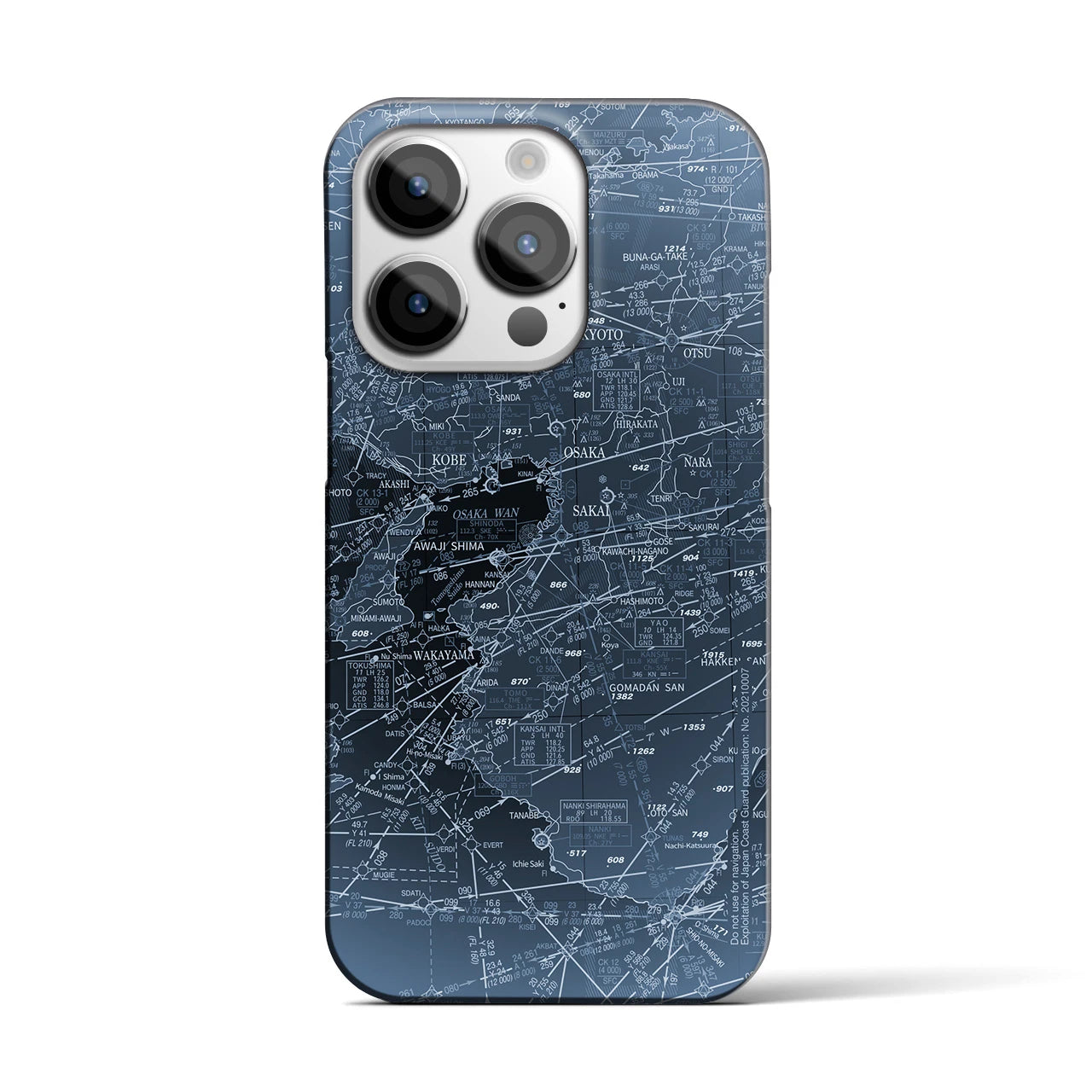 【大阪航空図(大阪府)】航空図iPhoneケース(バックカバータイプ)