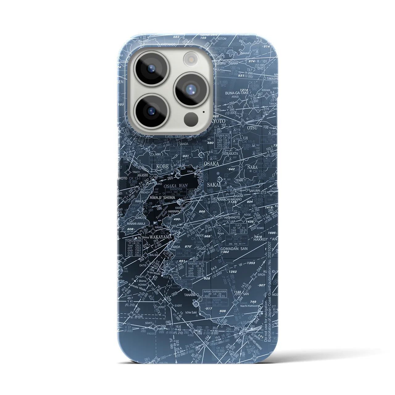 【大阪航空図(大阪府)】航空図iPhoneケース(バックカバータイプ)