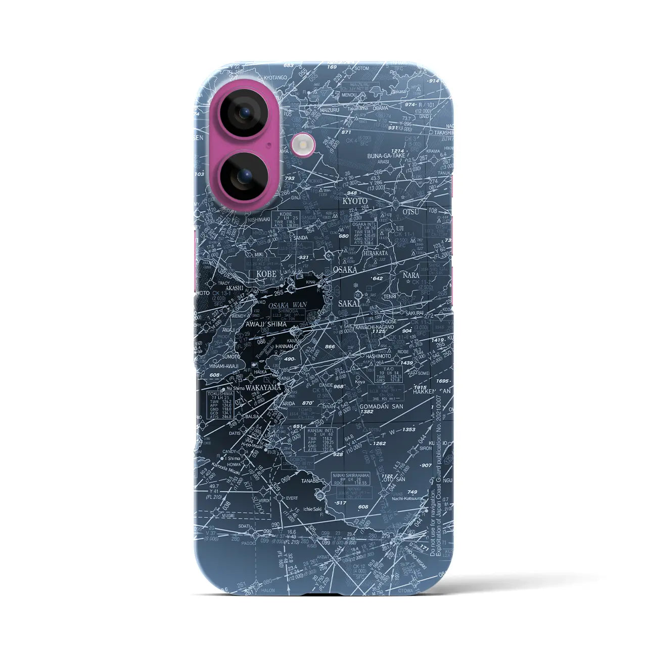 【大阪航空図(大阪府)】航空図iPhoneケース(バックカバータイプ)