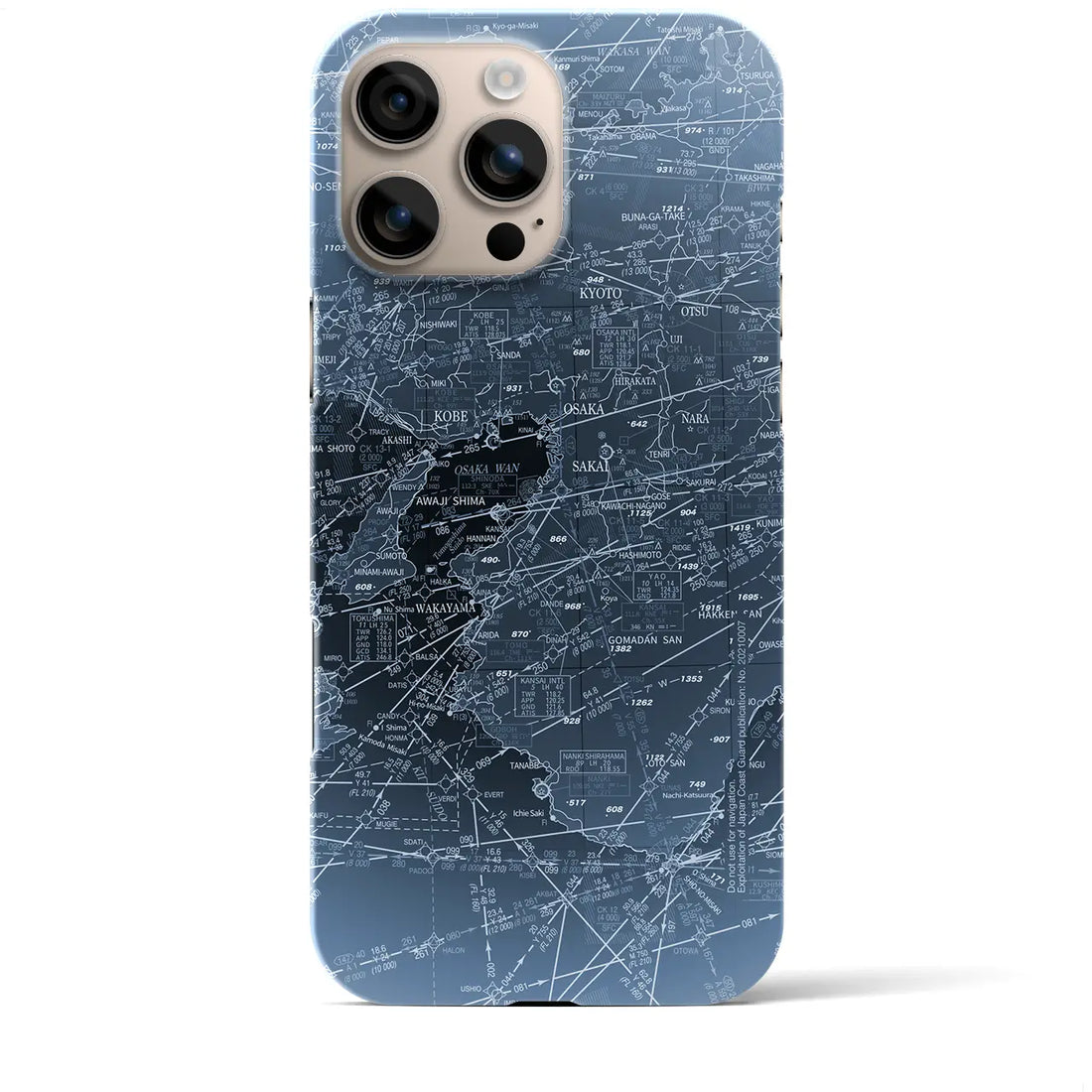 【大阪航空図(大阪府)】航空図iPhoneケース(バックカバータイプ)