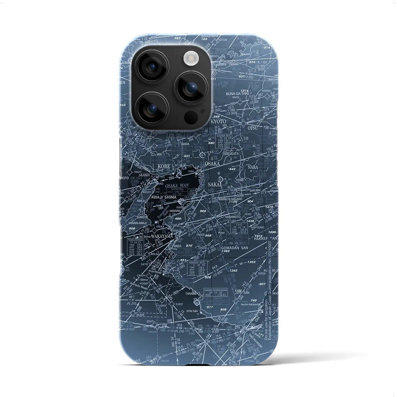 【大阪航空図(大阪府)】航空図iPhoneケース(バックカバータイプ)