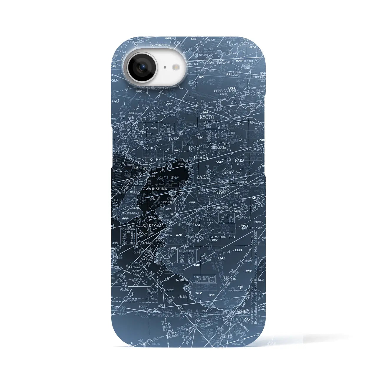 【大阪航空図(大阪府)】航空図iPhoneケース(バックカバータイプ)