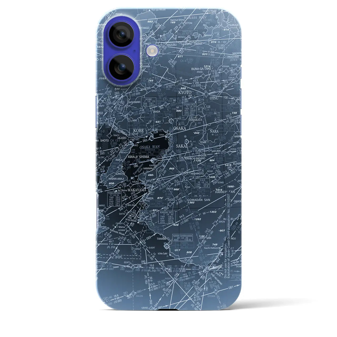 【大阪航空図(大阪府)】航空図iPhoneケース(バックカバータイプ)