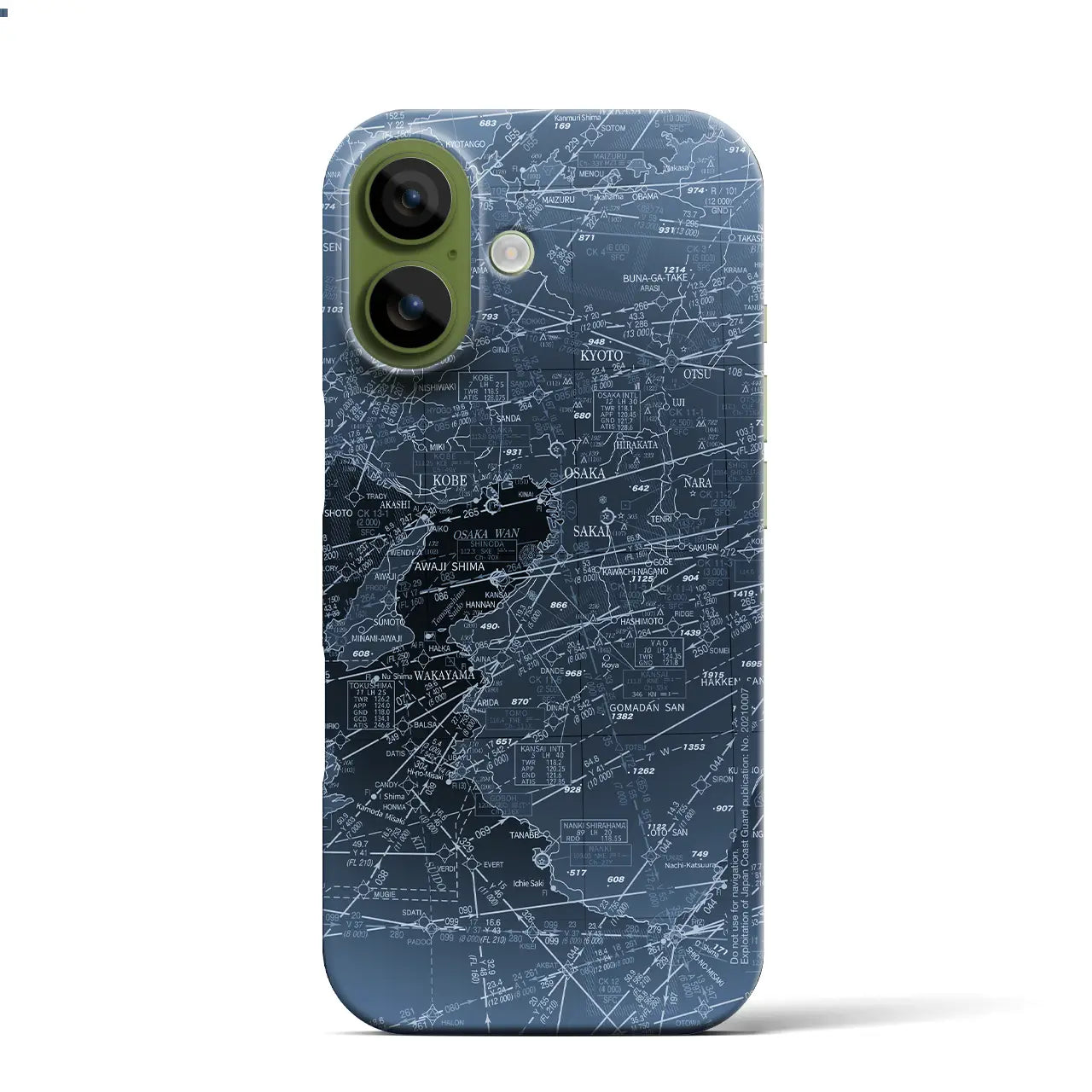 【大阪航空図(大阪府)】航空図iPhoneケース(バックカバータイプ)