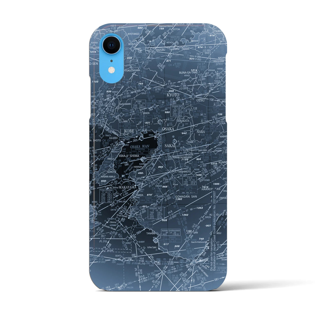 【大阪航空図(大阪府)】航空図iPhoneケース(バックカバータイプ)
