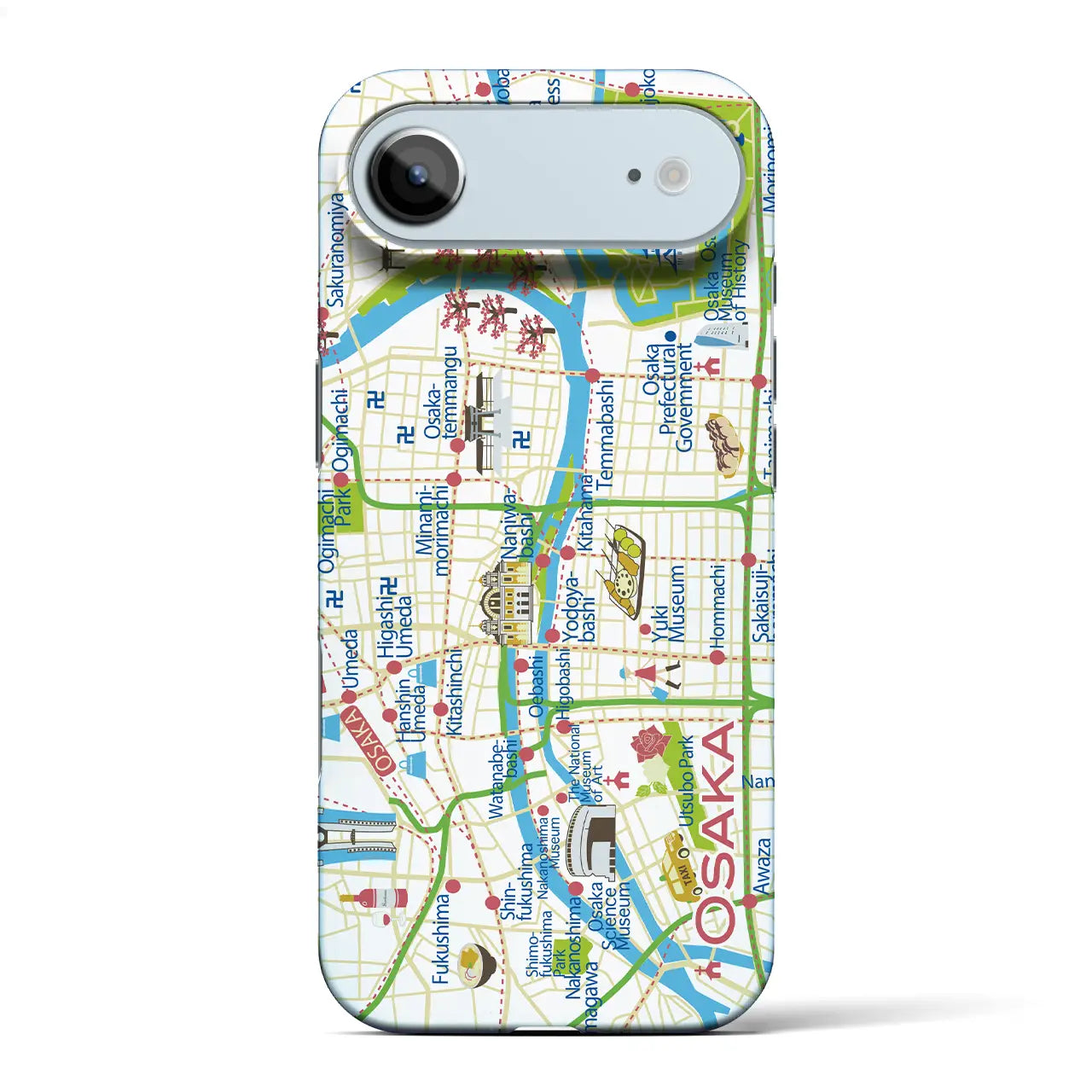 【大阪】イラストマップiPhoneケース(バックカバータイプ)