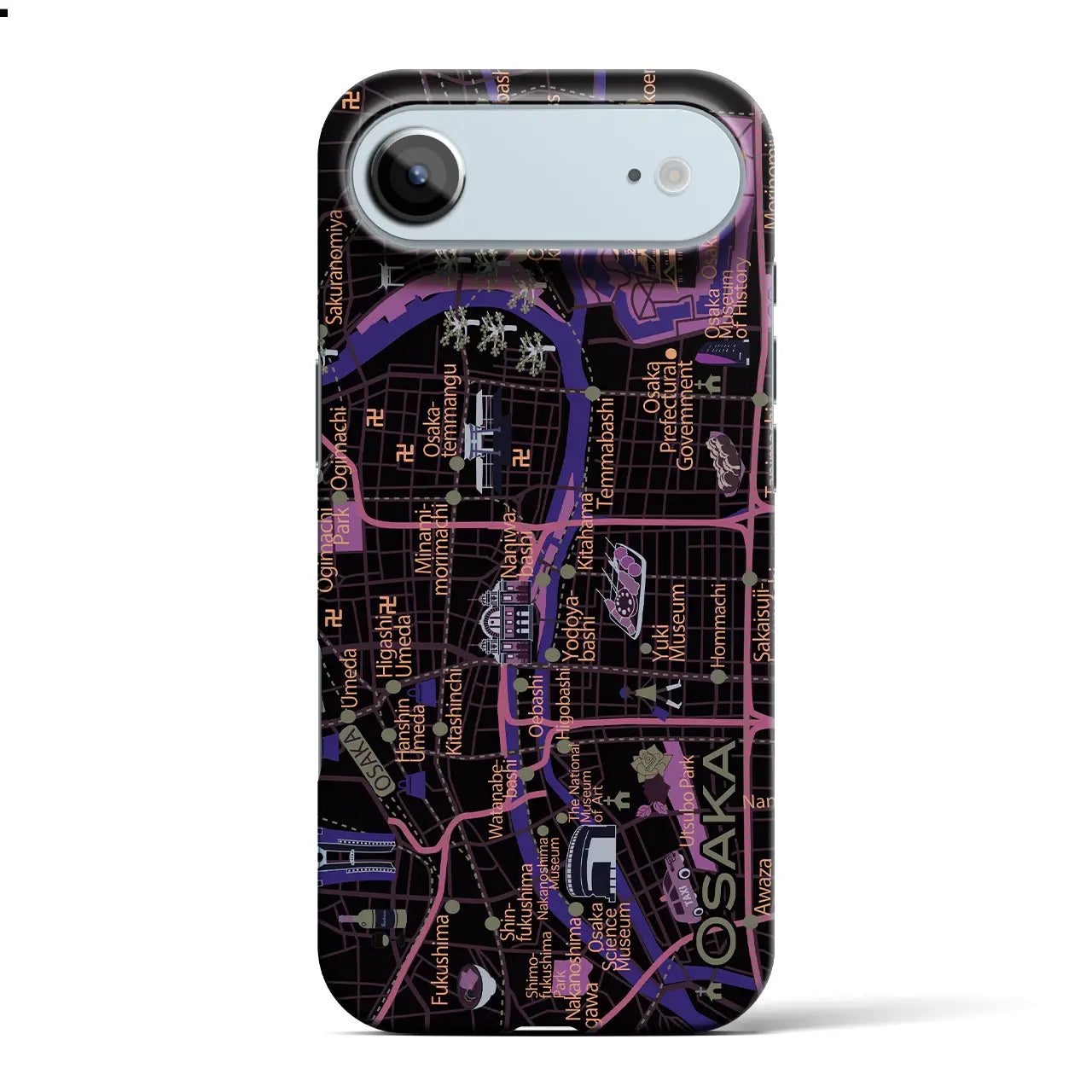 【大阪】イラストマップiPhoneケース(バックカバータイプ)