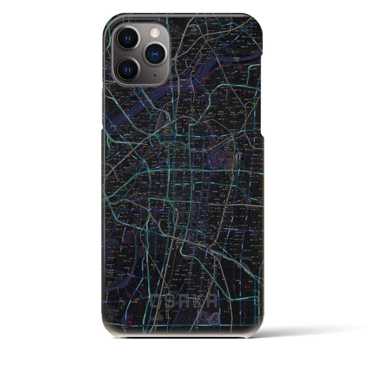 【大阪(大阪府)】地図柄iPhoneケース(バックカバータイプ)