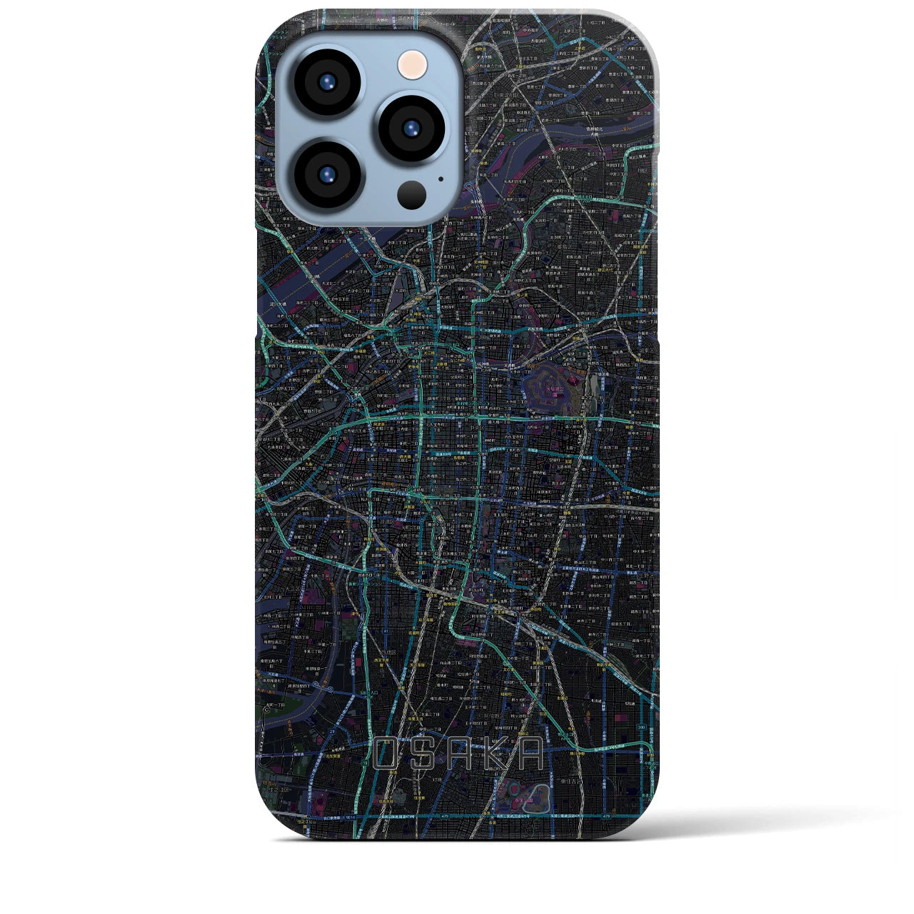 【大阪(大阪府)】地図柄iPhoneケース(バックカバータイプ)