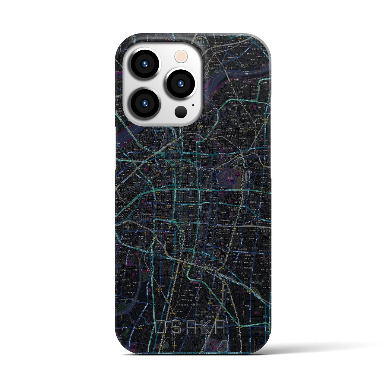【大阪(大阪府)】地図柄iPhoneケース(バックカバータイプ)