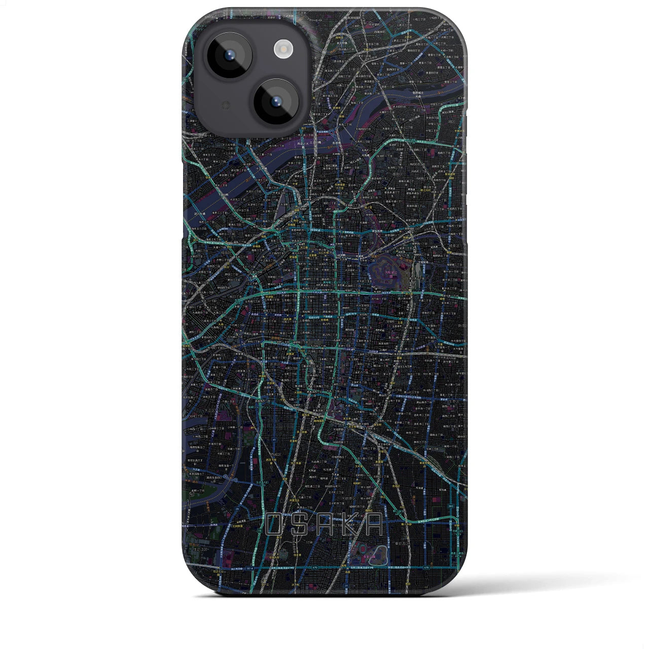 【大阪(大阪府)】地図柄iPhoneケース(バックカバータイプ)