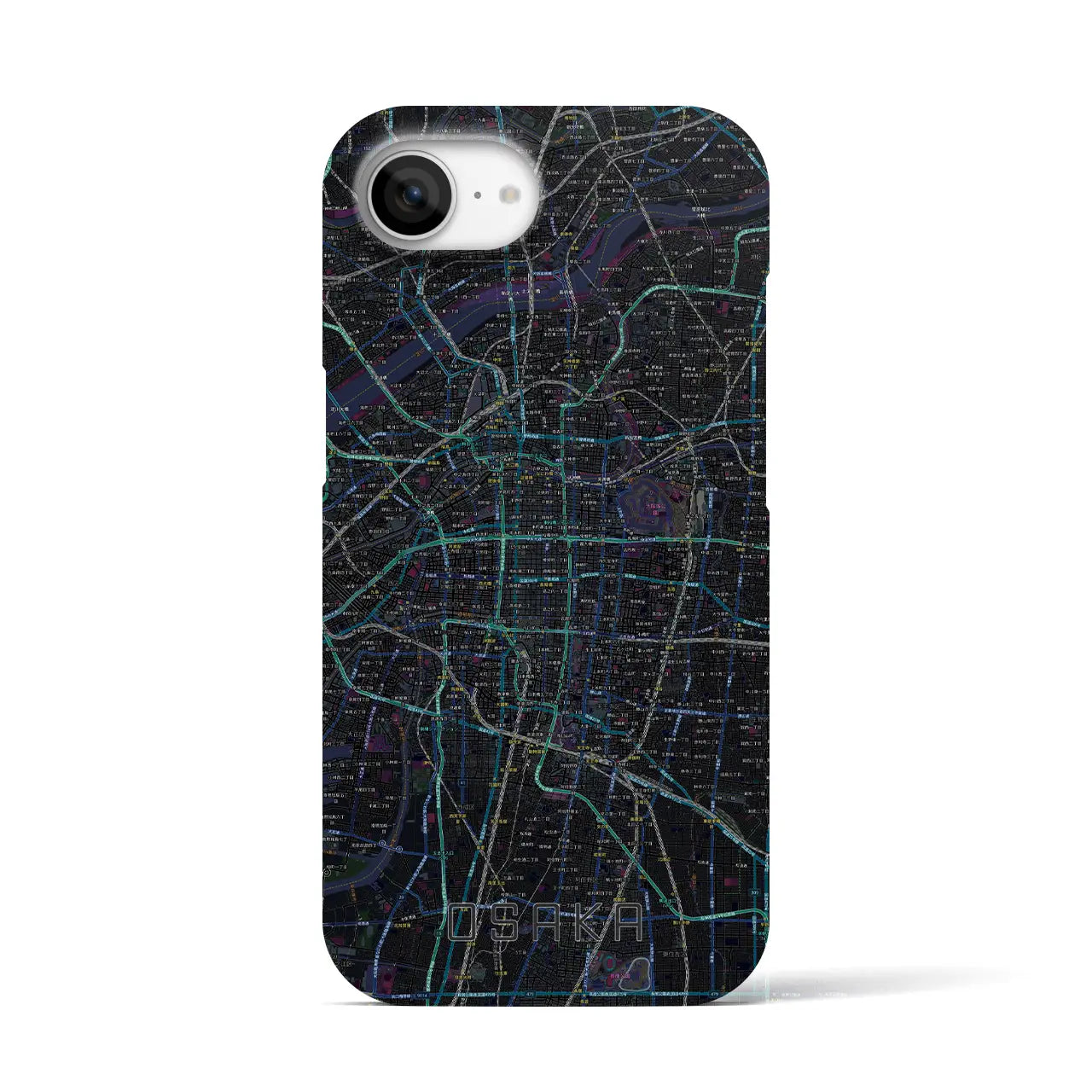 【大阪(大阪府)】地図柄iPhoneケース(バックカバータイプ)