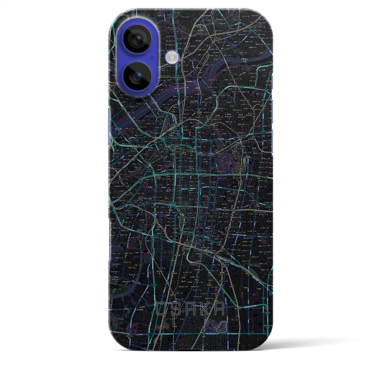 【大阪(大阪府)】地図柄iPhoneケース(バックカバータイプ)