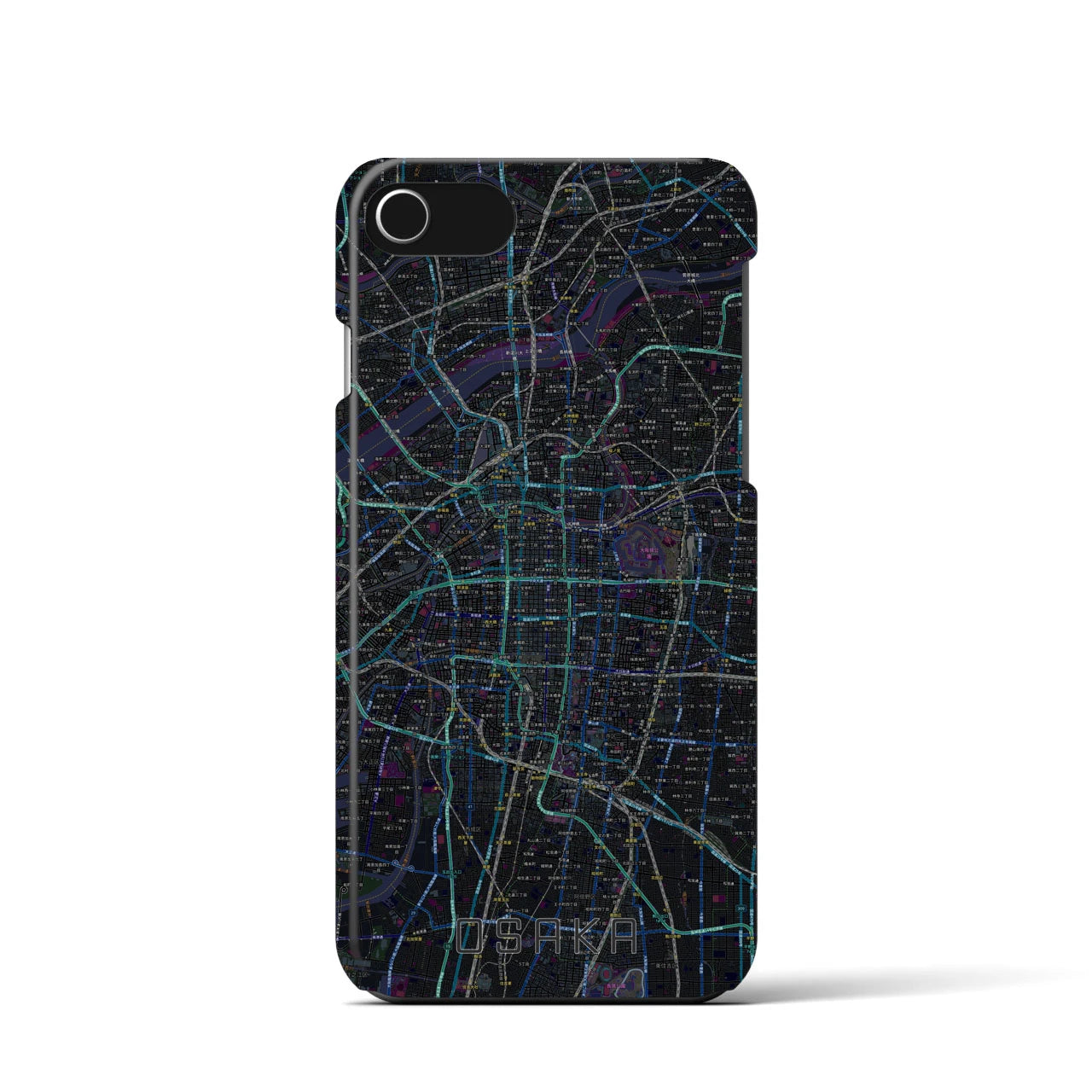 【大阪(大阪府)】地図柄iPhoneケース(バックカバータイプ)