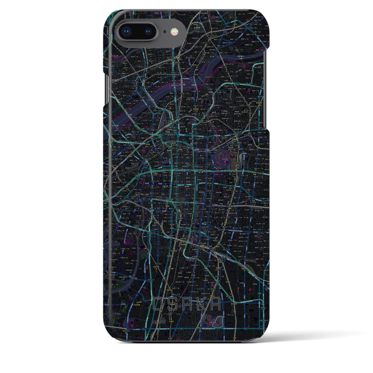 【大阪(大阪府)】地図柄iPhoneケース(バックカバータイプ)