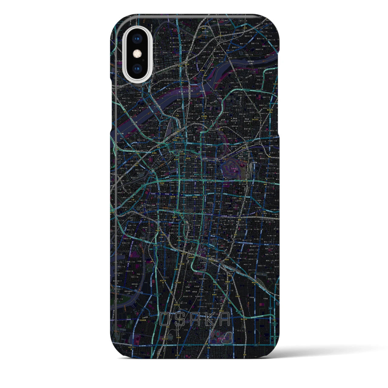 【大阪(大阪府)】地図柄iPhoneケース(バックカバータイプ)