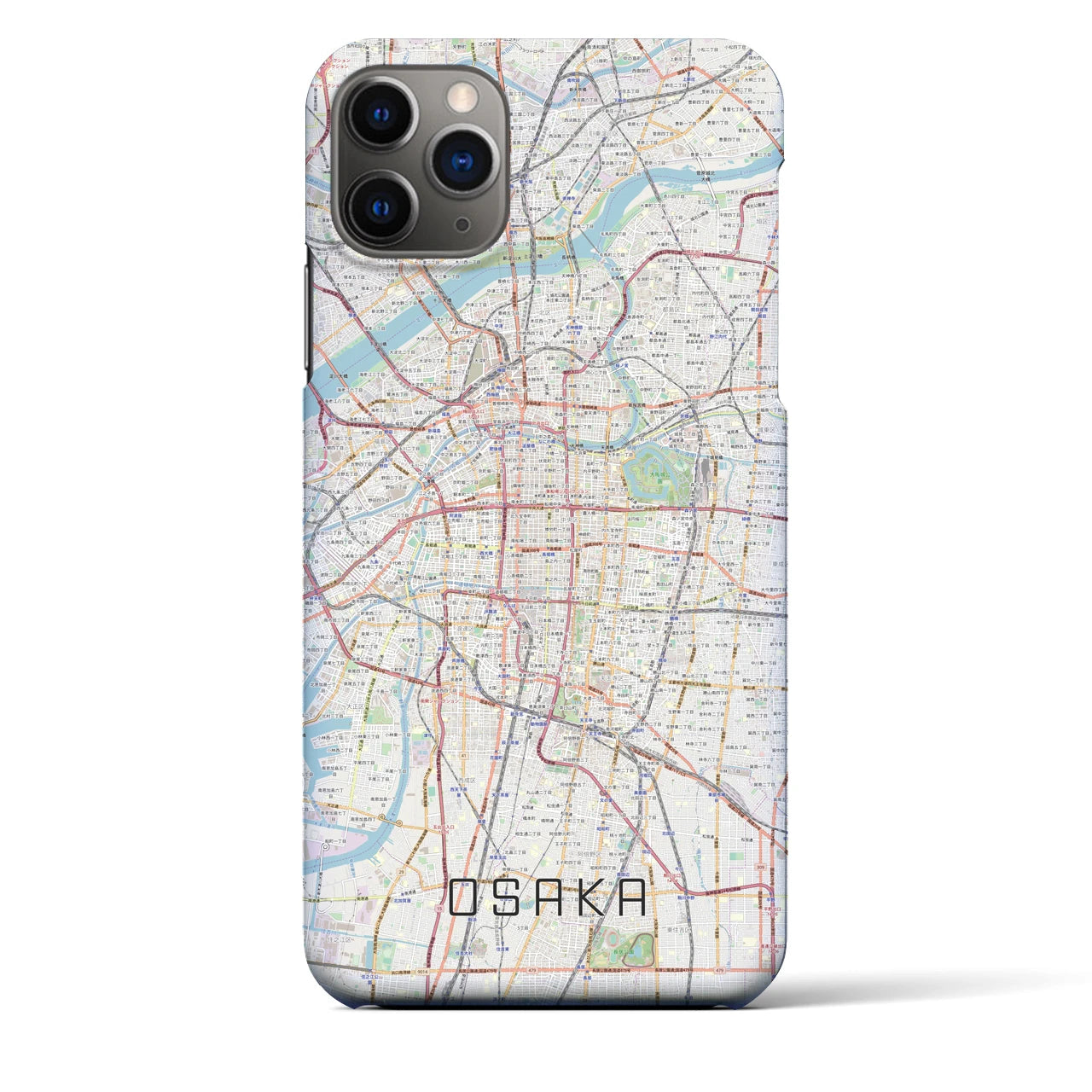 【大阪(大阪府)】地図柄iPhoneケース(バックカバータイプ)