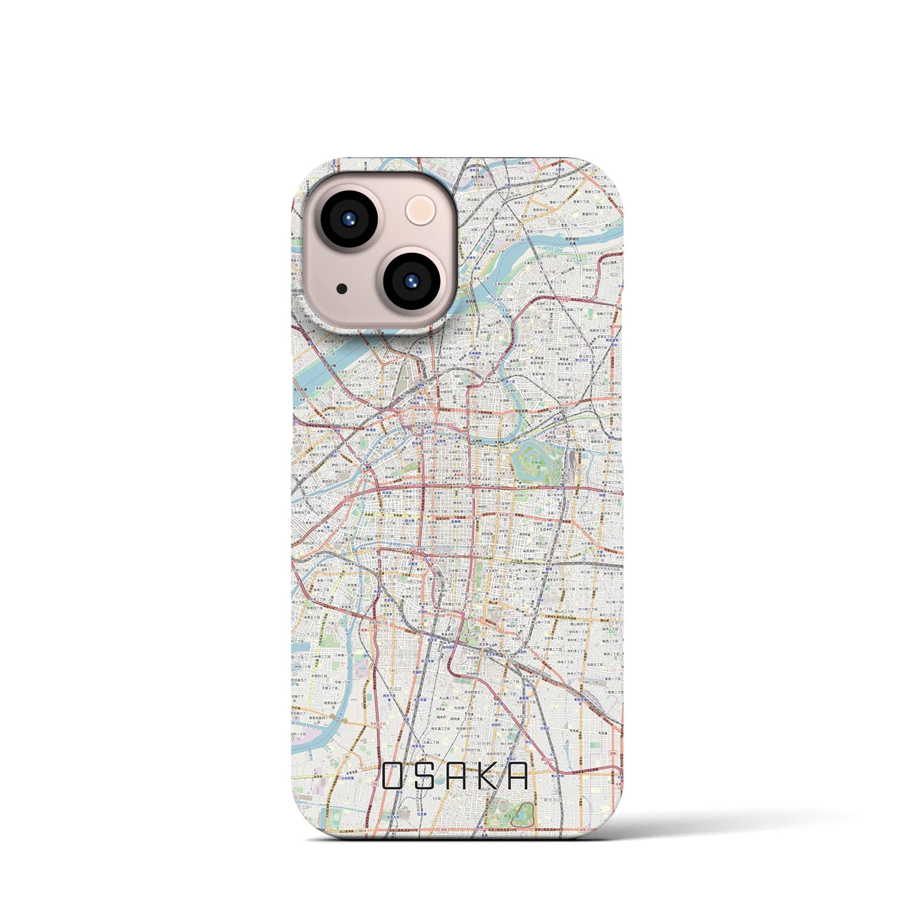 【大阪(大阪府)】地図柄iPhoneケース(バックカバータイプ)