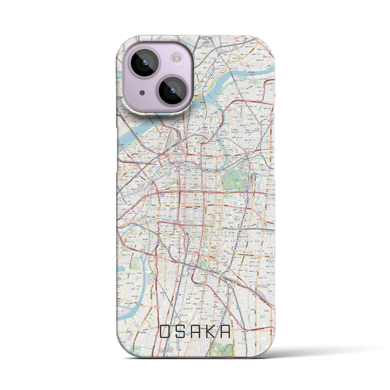 【大阪(大阪府)】地図柄iPhoneケース(バックカバータイプ)