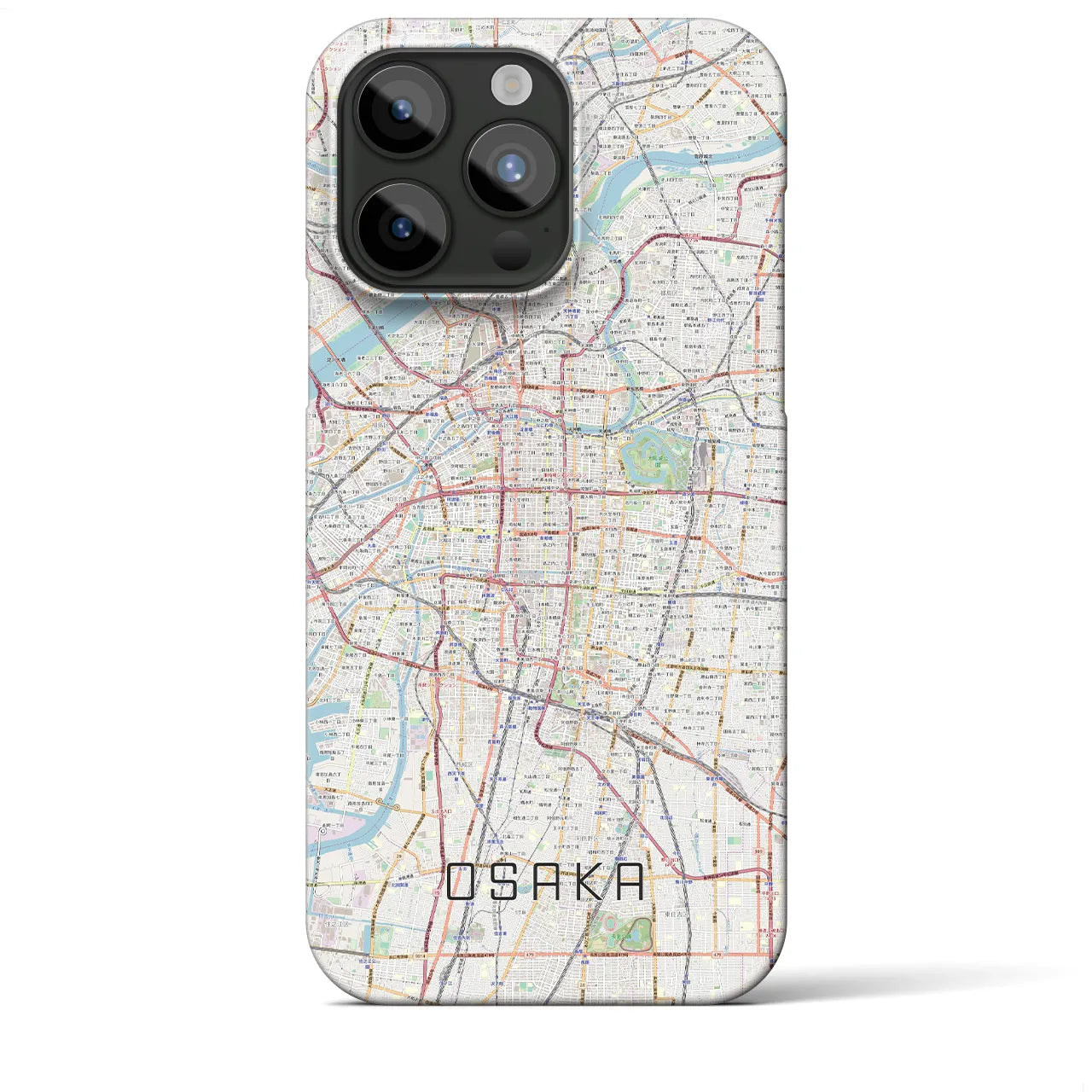 【大阪(大阪府)】地図柄iPhoneケース(バックカバータイプ)