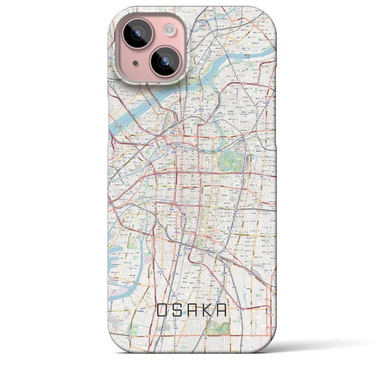 【大阪(大阪府)】地図柄iPhoneケース(バックカバータイプ)