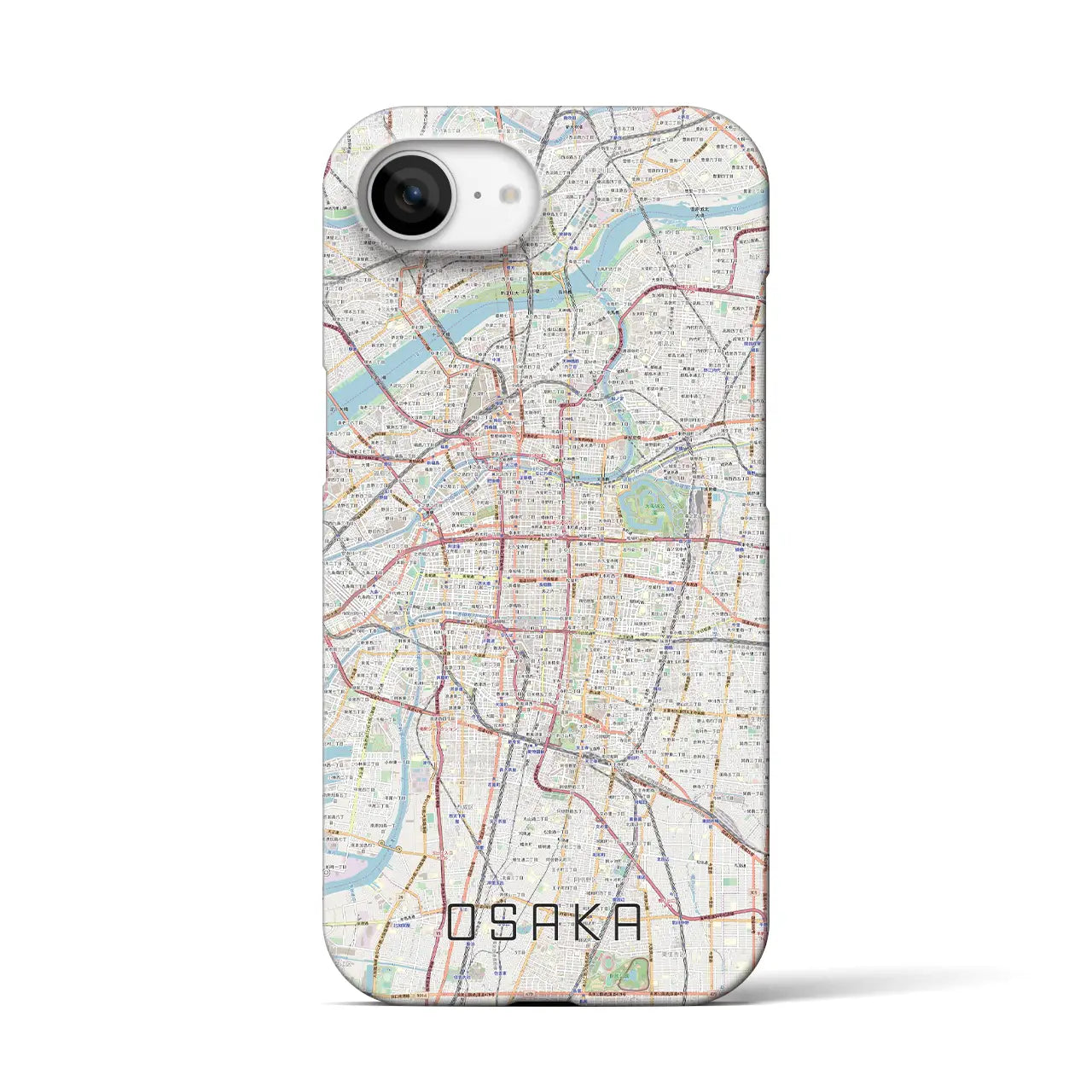 【大阪(大阪府)】地図柄iPhoneケース(バックカバータイプ)