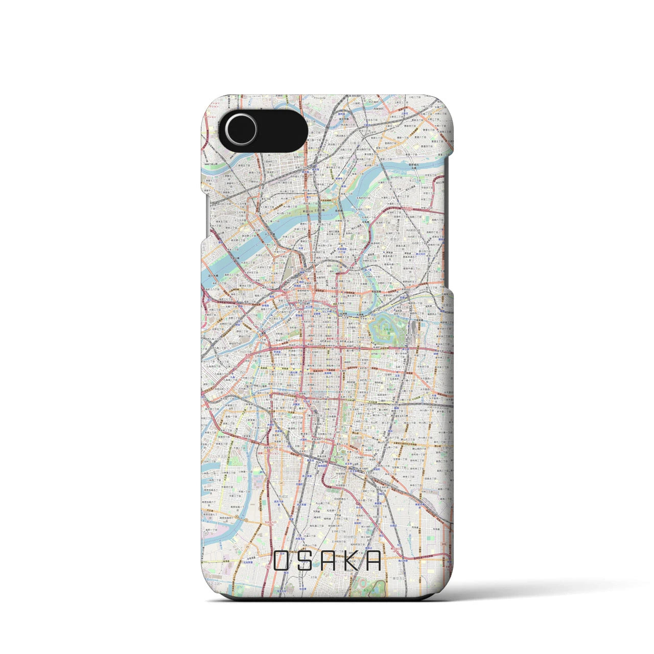 【大阪(大阪府)】地図柄iPhoneケース(バックカバータイプ)