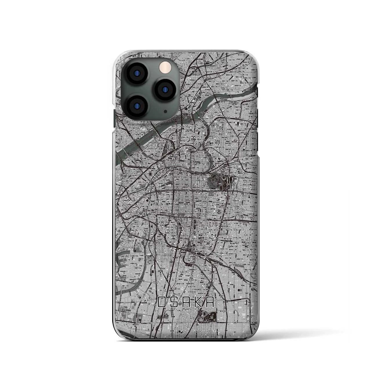 【大阪(大阪府)】地図柄iPhoneケース(クリアタイプ)