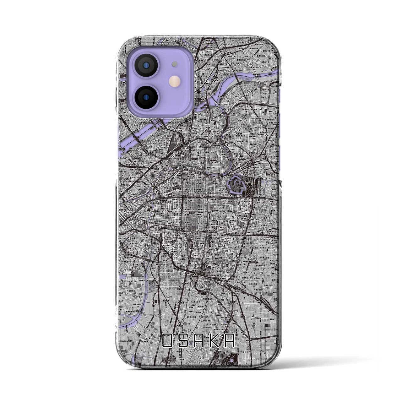 【大阪(大阪府)】地図柄iPhoneケース(クリアタイプ)