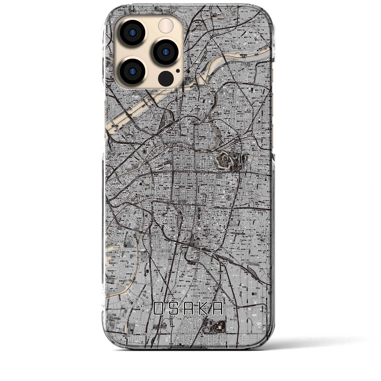 【大阪(大阪府)】地図柄iPhoneケース(クリアタイプ)