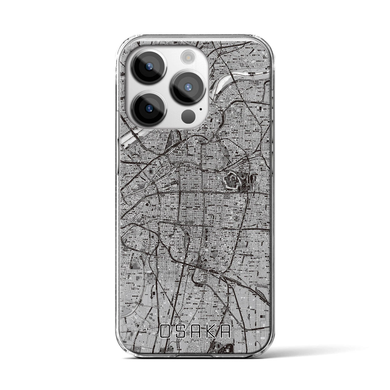 【大阪(大阪府)】地図柄iPhoneケース(クリアタイプ)