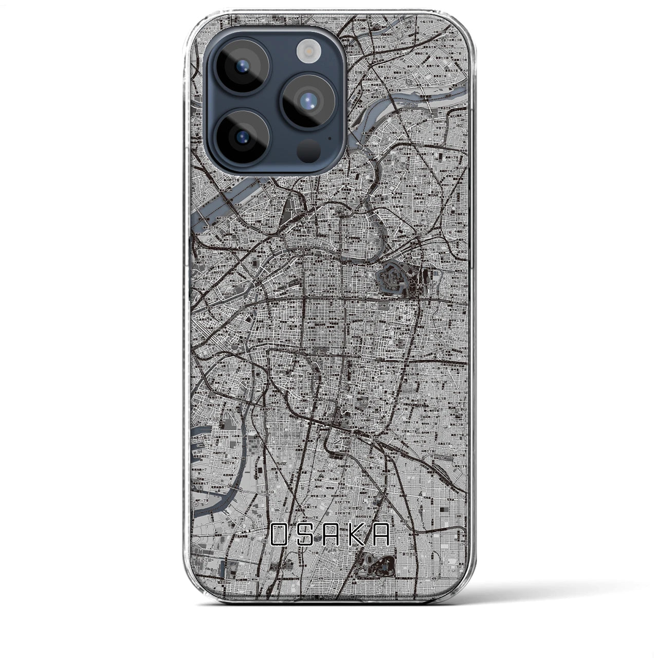 【大阪(大阪府)】地図柄iPhoneケース(クリアタイプ)