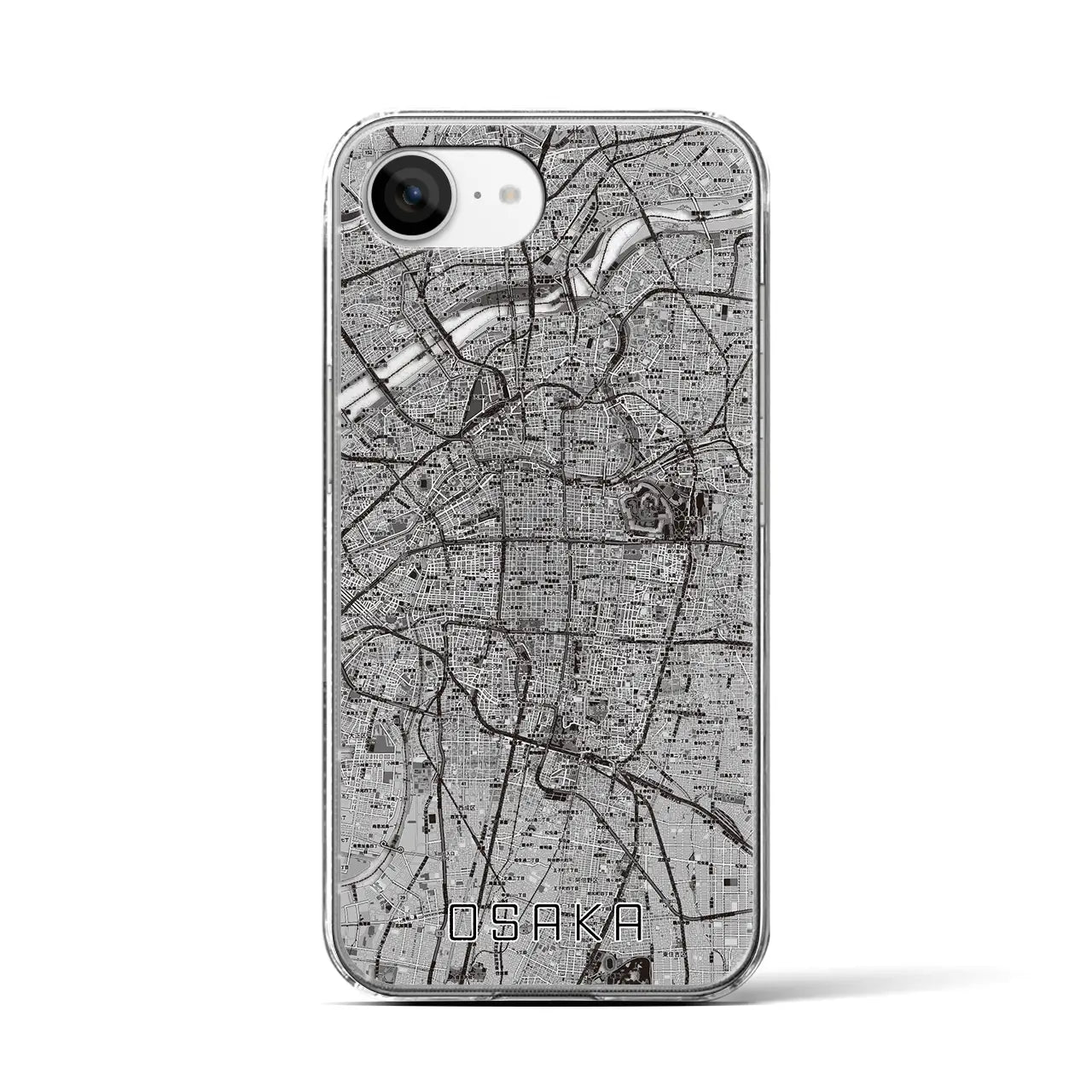 【大阪(大阪府)】地図柄iPhoneケース(クリアタイプ)