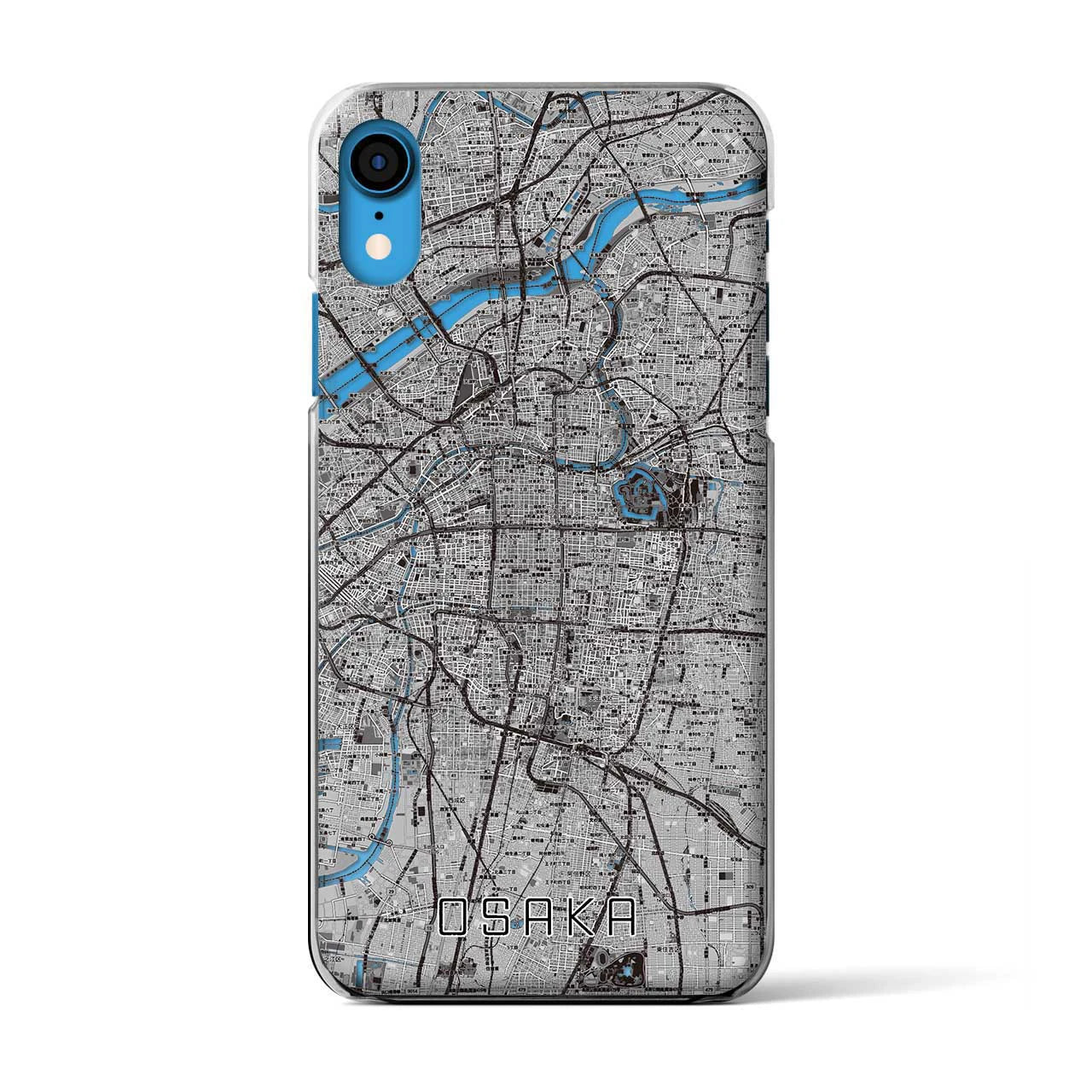 【大阪(大阪府)】地図柄iPhoneケース(クリアタイプ)