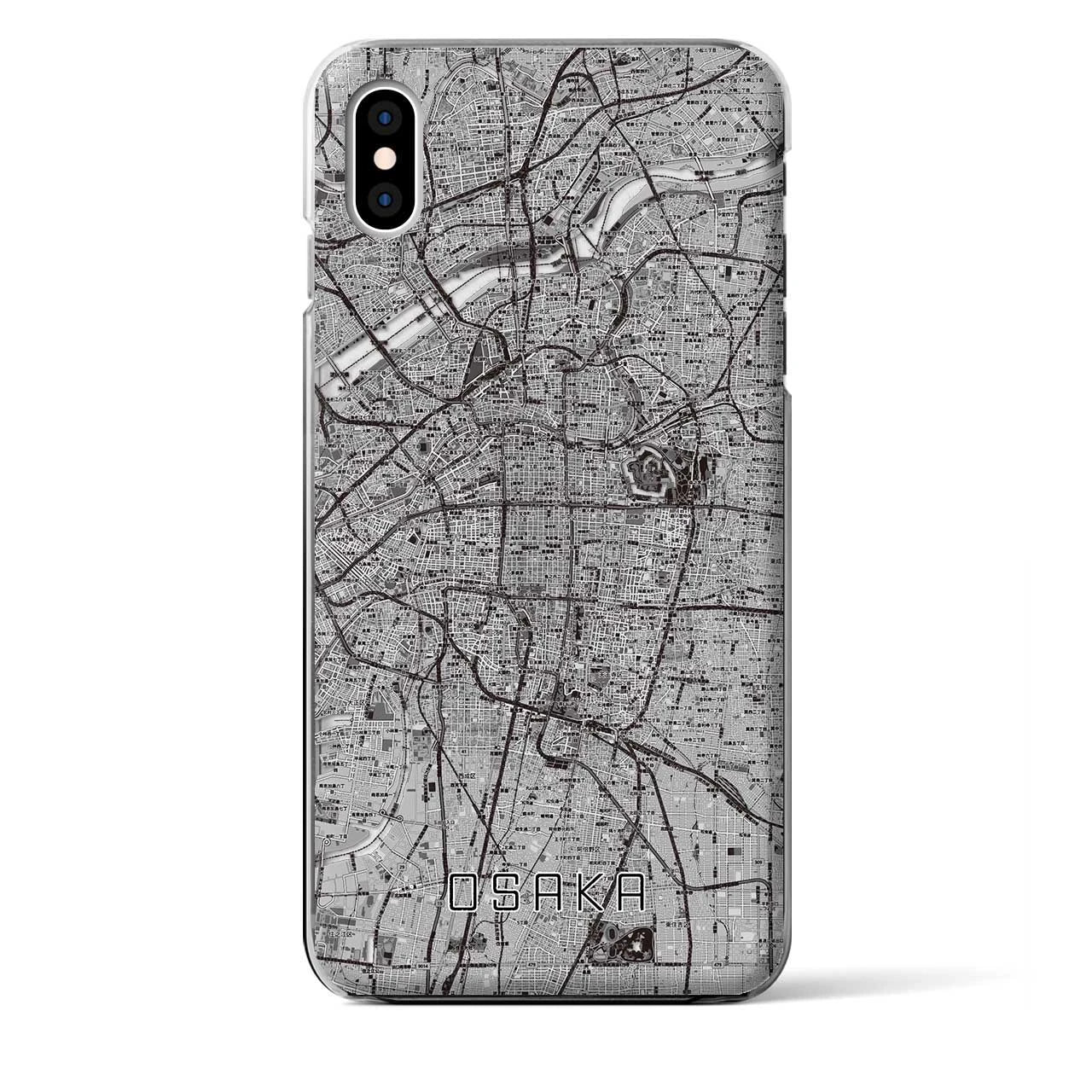 【大阪(大阪府)】地図柄iPhoneケース(クリアタイプ)