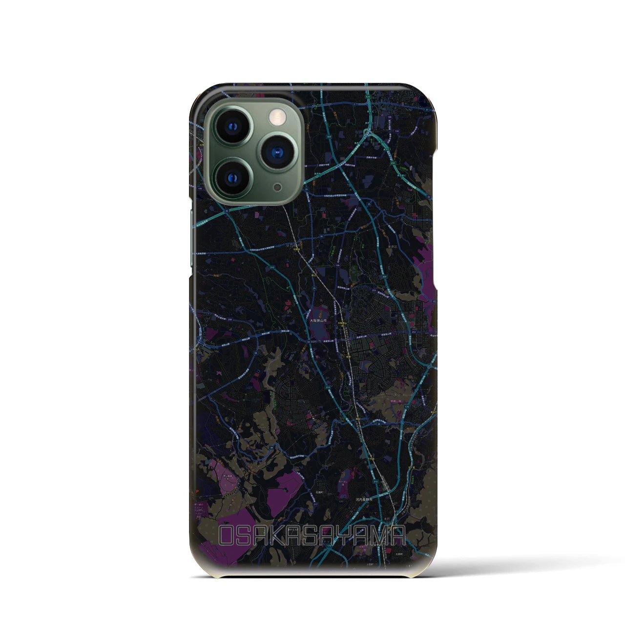 【大阪狭山(大阪府)】地図柄iPhoneケース(バックカバータイプ)
