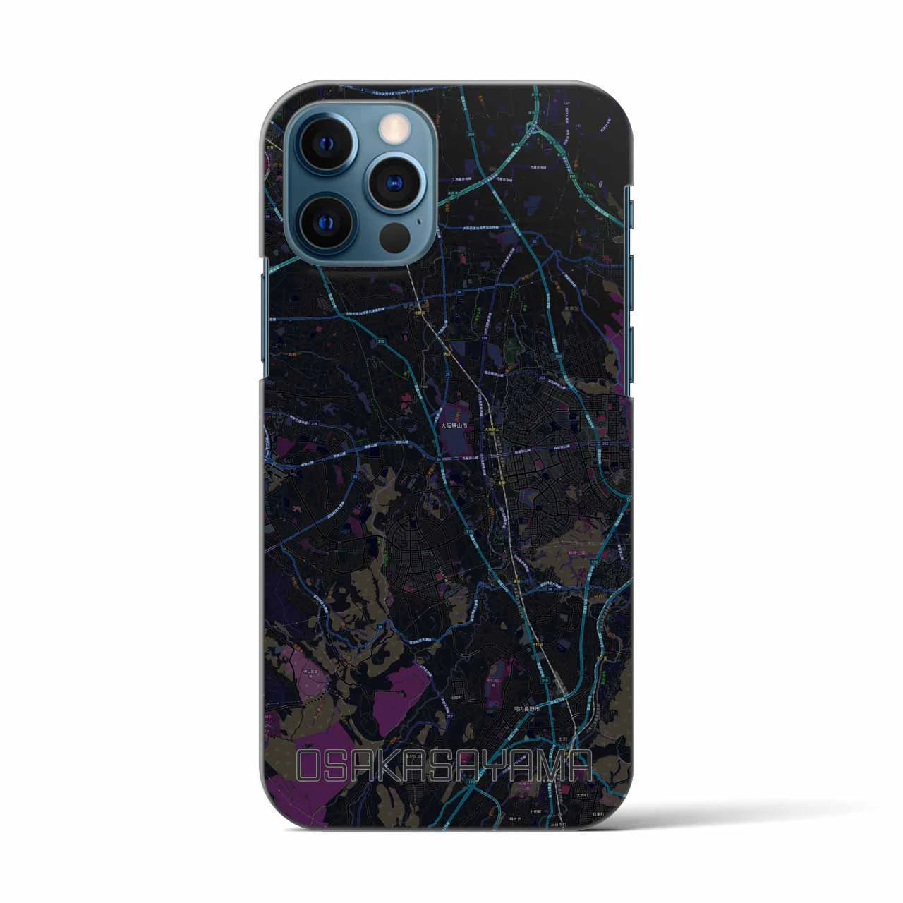 【大阪狭山(大阪府)】地図柄iPhoneケース(バックカバータイプ)