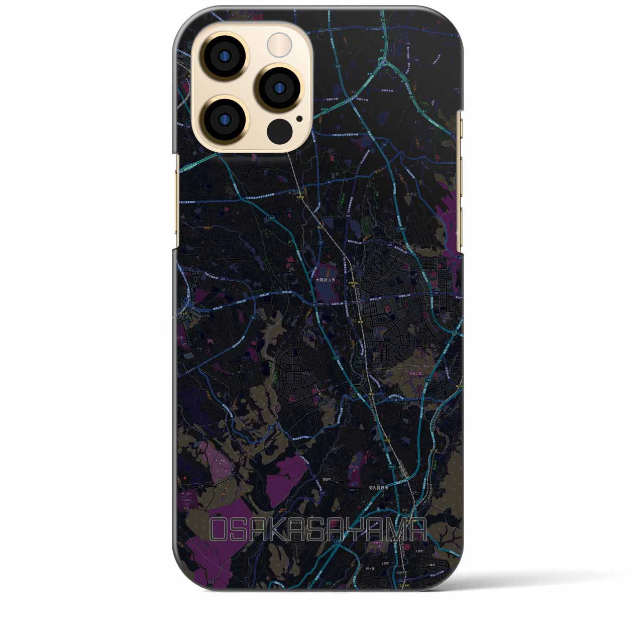 【大阪狭山(大阪府)】地図柄iPhoneケース(バックカバータイプ)
