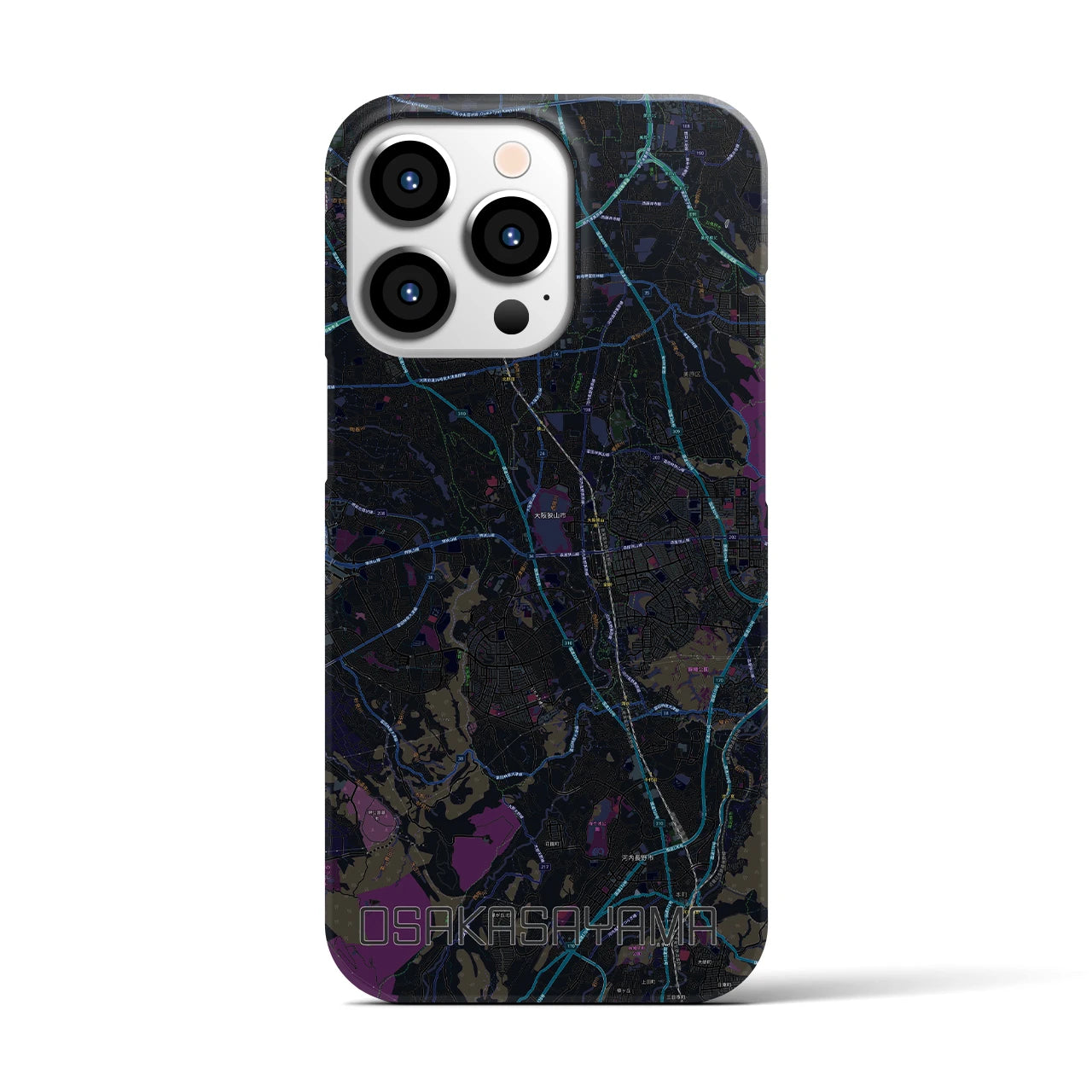 【大阪狭山(大阪府)】地図柄iPhoneケース(バックカバータイプ)