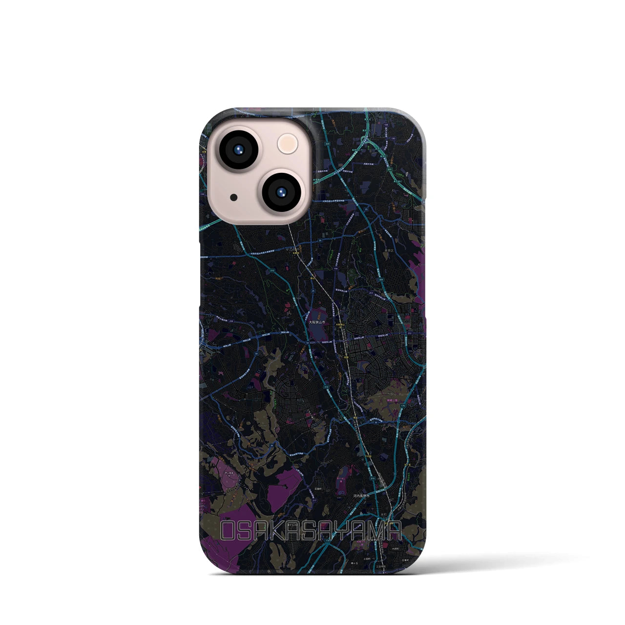 【大阪狭山(大阪府)】地図柄iPhoneケース(バックカバータイプ)