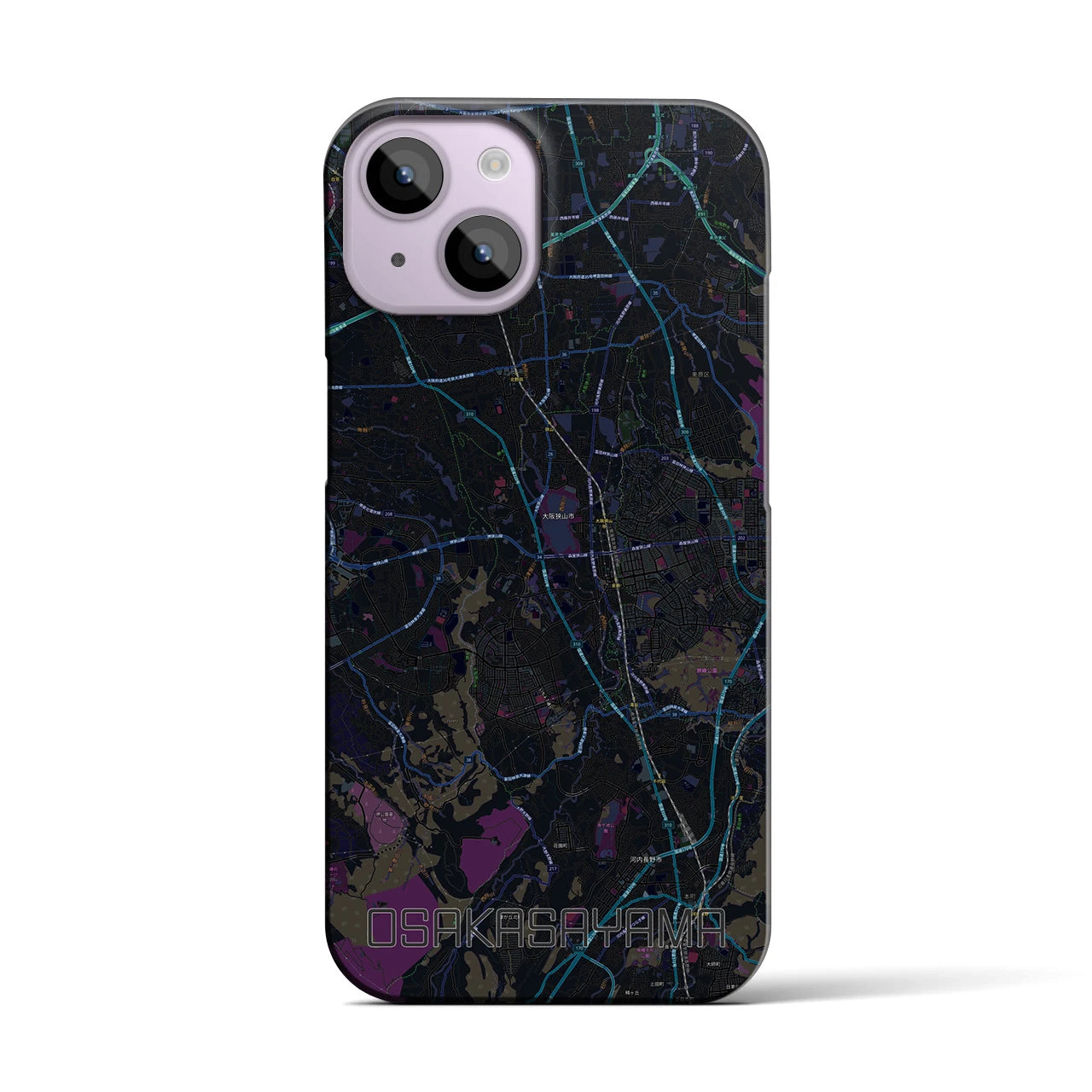 【大阪狭山(大阪府)】地図柄iPhoneケース(バックカバータイプ)