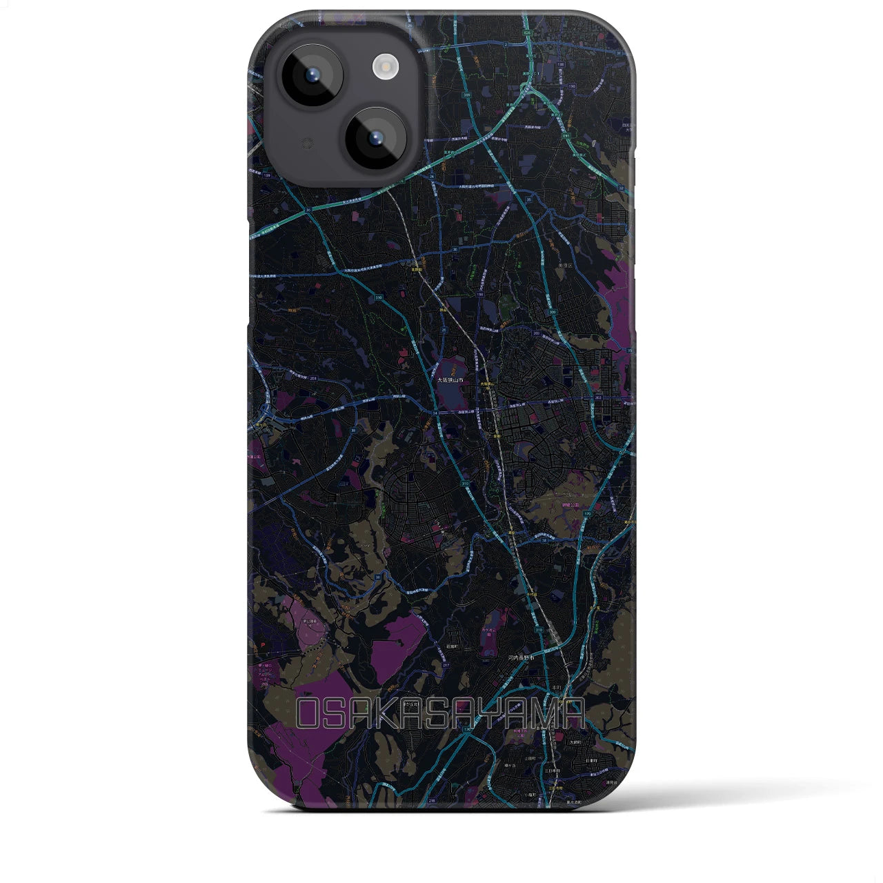 【大阪狭山(大阪府)】地図柄iPhoneケース(バックカバータイプ)